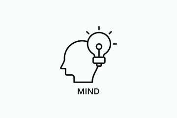 Mind Isolated Vector, Icon Or Logo Sign Symbol Illustration