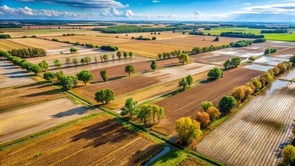 Obraz premium Aerial View of Damaged Crops - Agriculture Insurance Assessment