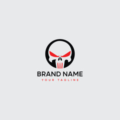 skull logo icon design vector illustration, skull icon,