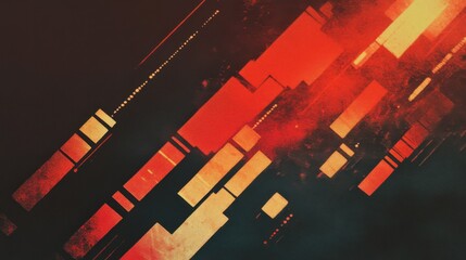Abstract Geometric Shapes in Vibrant Colors