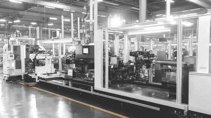 Automated Manufacturing Process in a Modern Factory