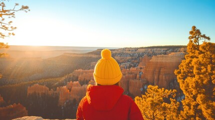 Awe-Inspiring Sunrise View from Canyon Rim