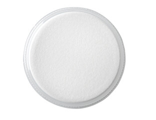 Plastic white bowl lid cover top view