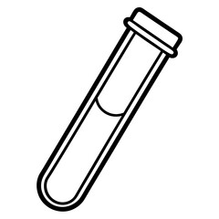 Clean and Simple Test Tube Outline Vector
