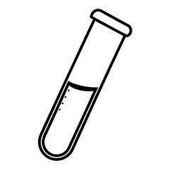 Clean and Simple Test Tube Outline Vector