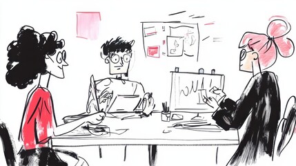 Team Brainstorming Session: A Creative Discussion