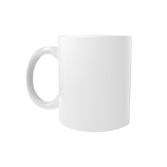 Cylindrical mug white without a pattern. For mockups, advertising, decorative element