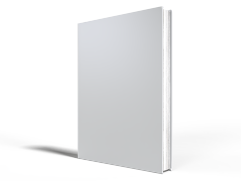 Blank Magazine or Book cover mockup design isolated on white background. Template for presentation a publisher, notebook, catalogs, brochures, magazines, diary, journal, booklet or publication