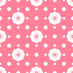 Valentine's Day Seamless Pattern, Pink and White Seamless Pattern, Digital Paper for Backgrounds