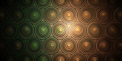 Fototapeta premium Dark brown-green gradient circle: a night photography backdrop, abstract and circular, creating a captivating night scene.