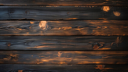 wooden texture featuring dark, rich, and weathered planks aligned horizontally wood showcases natural grain patterns, knots, and subtle imperfections, emphasizing its aged and authentic look