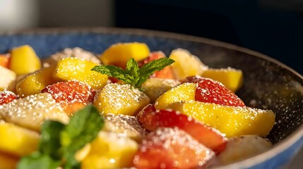 Delicious Sugary Fruit Salad with Mint
