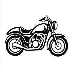 motorcycle on white background