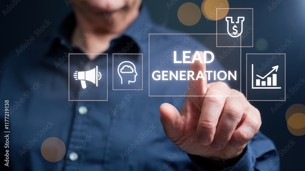 Poster Lead Generation Concept: A Comprehensive Approach to Finding and Identifying Customers for Business Products or Services