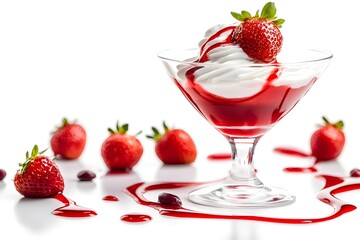 Sweet Strawberry Cream Dessert Delight