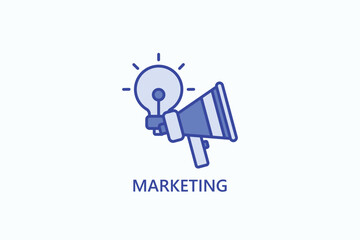 Marketing isolated vector, icon or logo sign symbol illustration