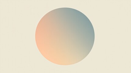 Gradient circle blending soft pastel peach and gray tones showcases minimalist design aesthetics and tranquil ambiance
