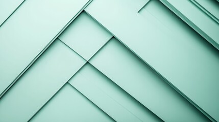 Fototapeta premium Soft muted mint pencil strokes create a textured background with layered geometric patterns suitable for design projects