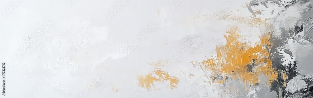 Poster Elegant white canvas featuring a single pencil, emphasizing simplicity and creativity in a serene setting