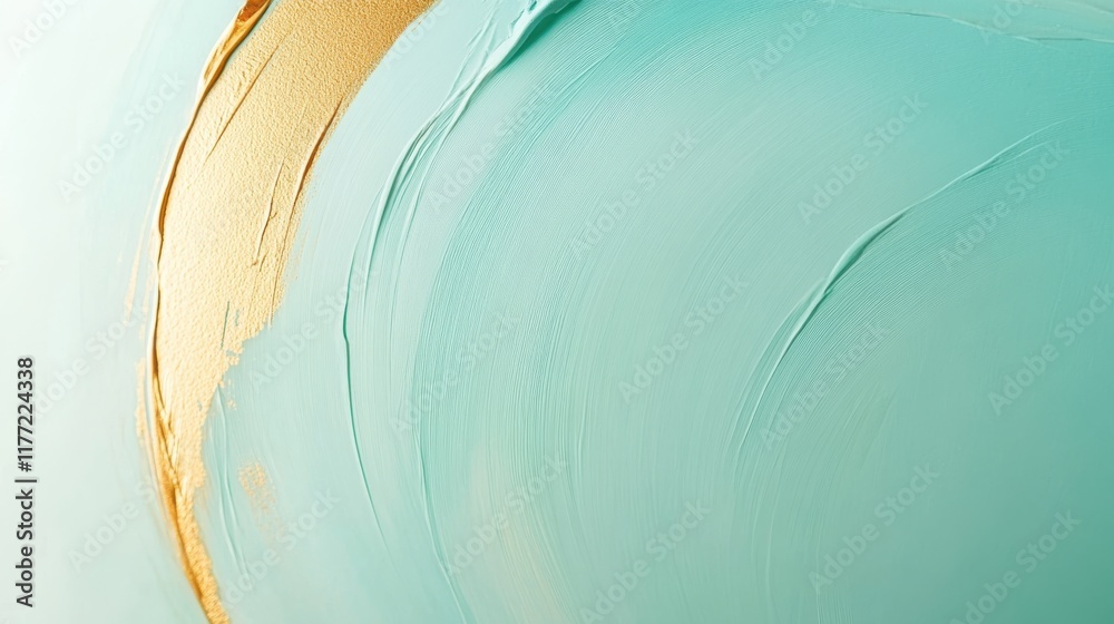 Poster elegant minimalist composition featuring soft shades and delicate golden accents creating a serene a
