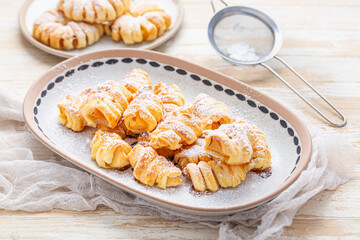 Homemade small apply pastries, sweet dessert