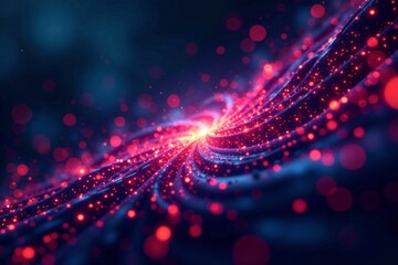 A futuristic abstract background with swirling technology particles in a state of rapid flux, futuristic, quantum fluctuations, abstraction