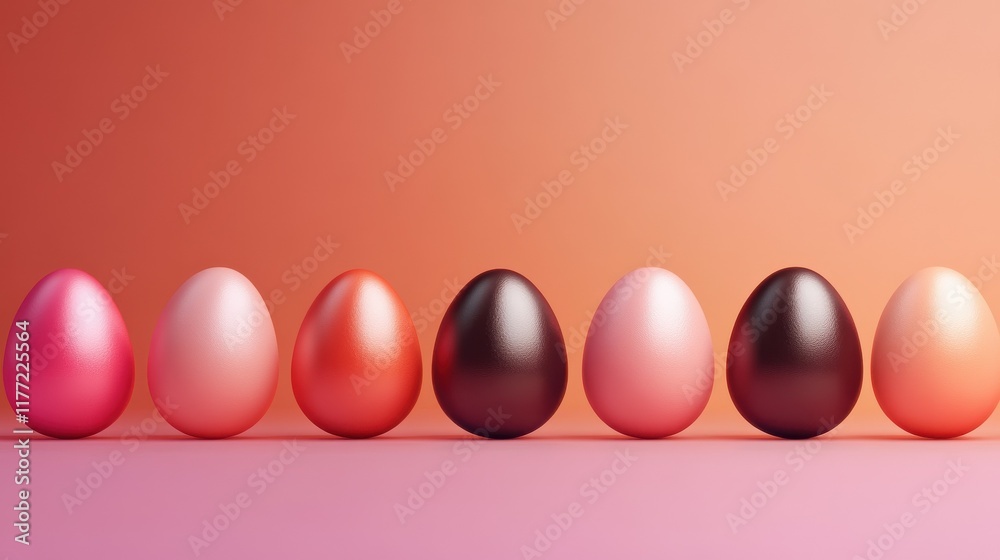 Wall mural Colorful background of easter eggs collection, easter celebration