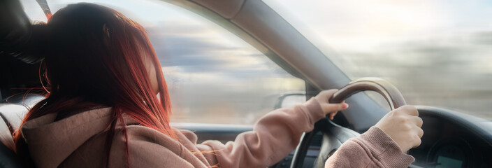 Female driver fell asleep while driving