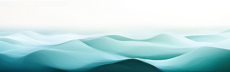 Naklejka premium Soothing abstract geometric design in tranquil hues of blue and green