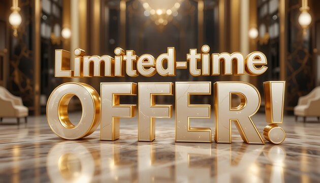 Luxurious Gold Limited Time Offer Announcement