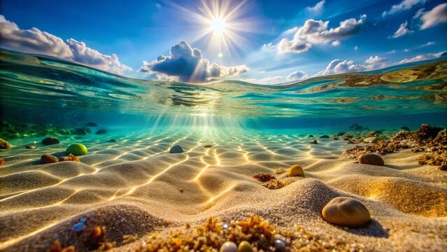 Ancient Seascape: Amphioxus Habitat, Coastal Marine Life, Underwater Ecosystem
