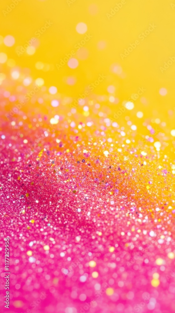 Aufkleber gradient background blending pink and yellow hues with sparkling effects for a vibrant visual experi