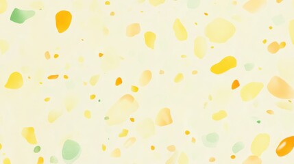 Bright and cheerful yellow abstract pattern with soft organic shapes scattered across a pale background