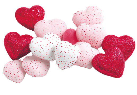 "Happy Valentine's Day", text in a white background with red and pink hearts around it, transparent PNG - Powered by Adobe