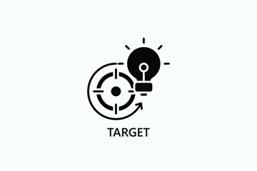 Obraz premium Target Isolated Vector, Icon Or Logo Sign Symbol Illustration