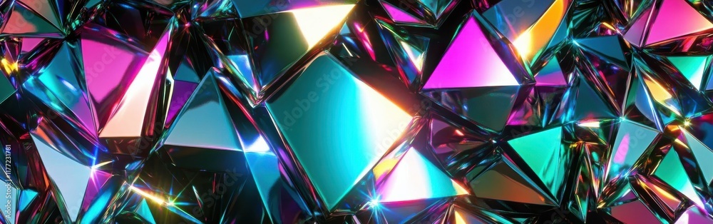 Fototapete luminous geometric background with vibrant colors creating a dynamic visual landscape