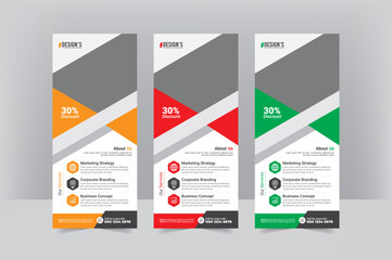 Corportae Digital Marketing Modern roll up banner design template

