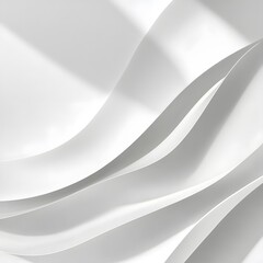 Fototapeta premium Layers of white paper create a smooth texture with gentle curves and shadows for design use