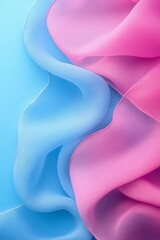 Blue and Pink Fabrics with Abstract Motifs, Fashion and Apparel Themes, Flowing Drapery