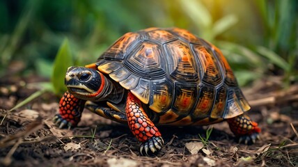 Fototapeta premium turtle on the grass