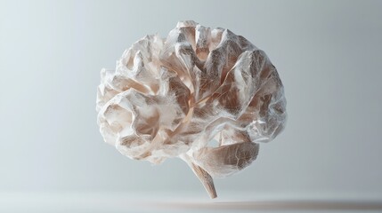 Creative polygonal brain on virtual screen. AI and success concept. 3D Rendering