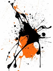 Ink splatter art features bold, irregular shapes and dynamic lines, making it perfect for digital backgrounds, posters, and graphic design.
