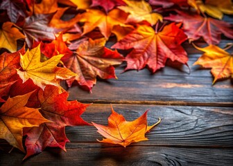 Autumn Leaves Header: Vibrant Orange and Red Fall Foliage Overlay