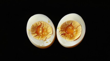 Hard boiled egg, cut in half