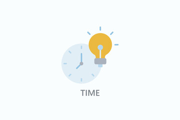 Time Isolated Vector, Icon Or Logo Sign Symbol Illustration