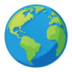 Earth vector art on white background
