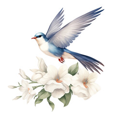 Obraz premium Bird And Orchid