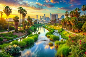 Ballona Creek Double Exposure: Nature Meets Urban Landscape