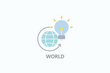 World Isolated Vector, Icon Or Logo Sign Symbol Illustration