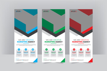 Corportae Digital Marketing Modern roll up banner design template

